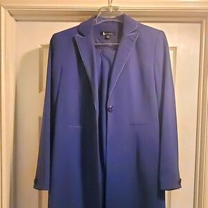 Royal Blue Pantsuit with Piping